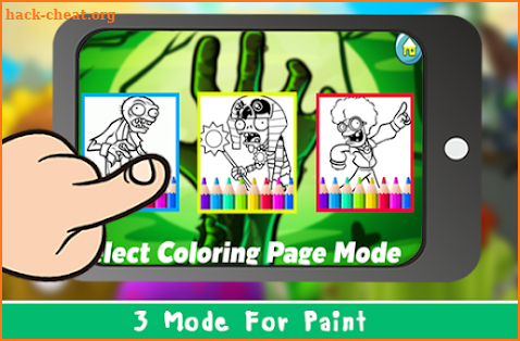 Colors Zombie and Plant Cartoon vs Paint screenshot