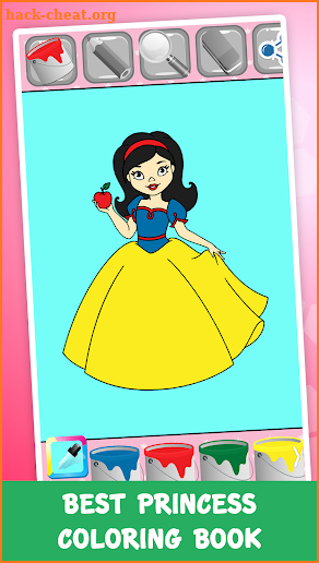 ColorSwipe - Princess Coloring Book for Kids screenshot