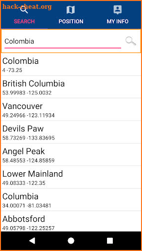 Columbia River GPS Map Navigator screenshot