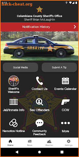 Columbiana County Sheriff OH screenshot
