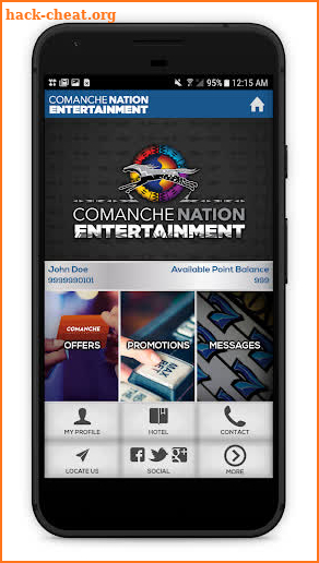 Comanche Nation Entertainment Players Rewards screenshot