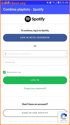Combine playlists - Spotify screenshot