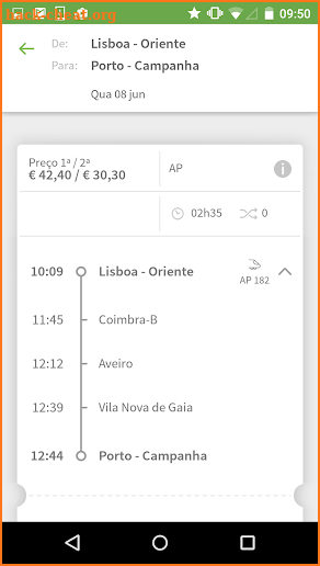 Comboios de Portugal screenshot