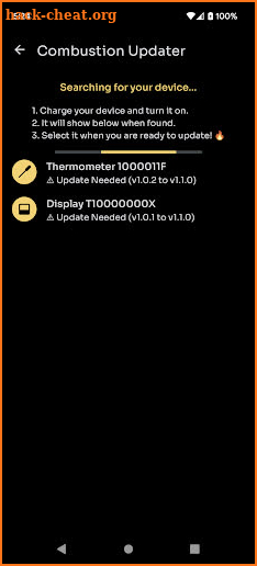 Combustion Inc. Updater screenshot
