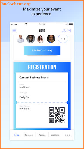 Comcast Business Events screenshot