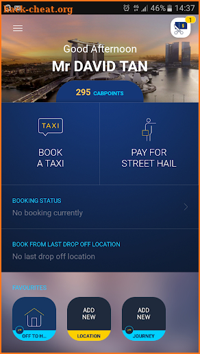 ComfortDelGro Taxi Booking App screenshot