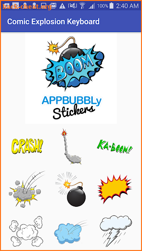 Comic Explosion Text Keyboard Stickers for Gboard screenshot