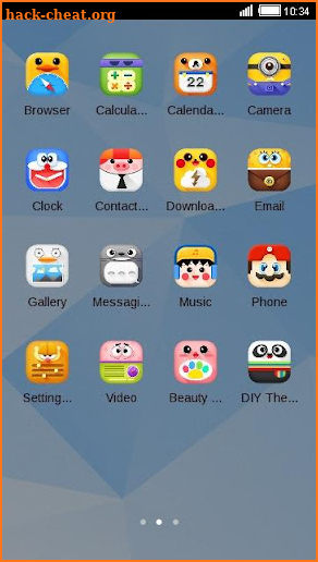 Comic theme: Cute cartoon comic story C launcher screenshot