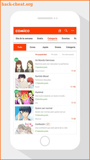 COMICO  - La mejor aplicación para leer Webtoons. screenshot