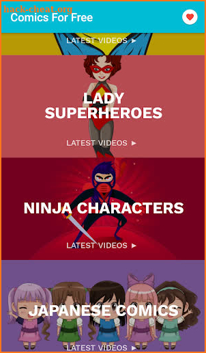 Comics and Anime Video Apps screenshot