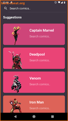 Comics App screenshot