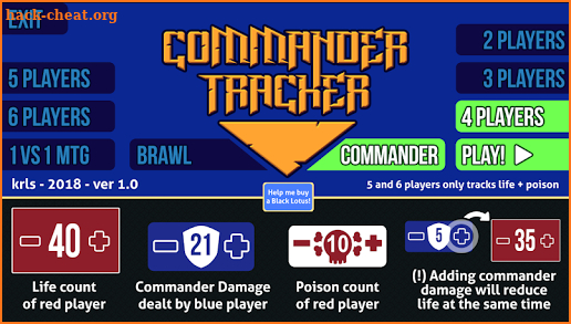 Commander Tracker screenshot