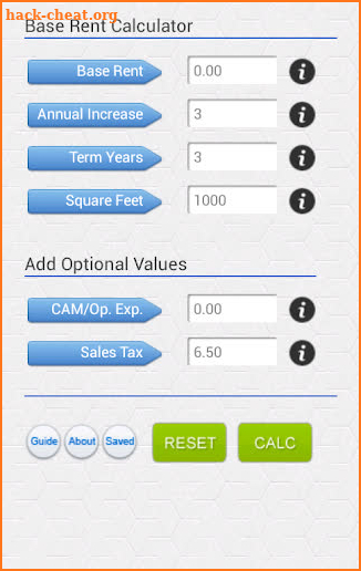 Commercial Rent Calculator screenshot
