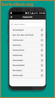 Common Differential Diagnosis screenshot