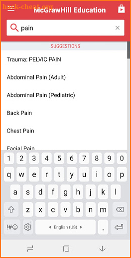 Common Symptom Guide screenshot