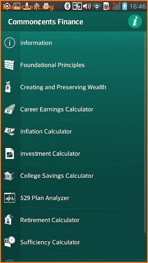 Common¢ents Finance screenshot