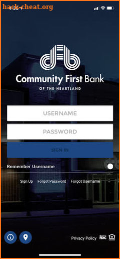 Community First Bank of the Heartland screenshot