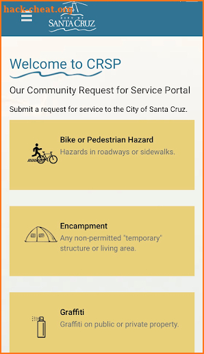 Community Request for Service Portal screenshot