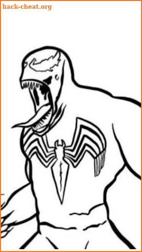Cómo dibujar Venom superhéroe screenshot