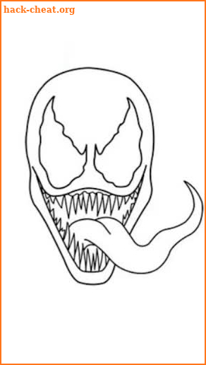 Cómo dibujar Venom superhéroe screenshot