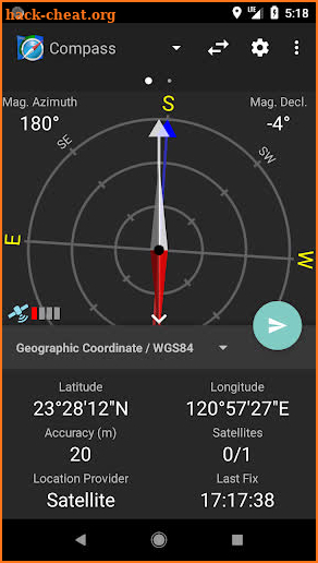 Compass and Coordinate Tool screenshot