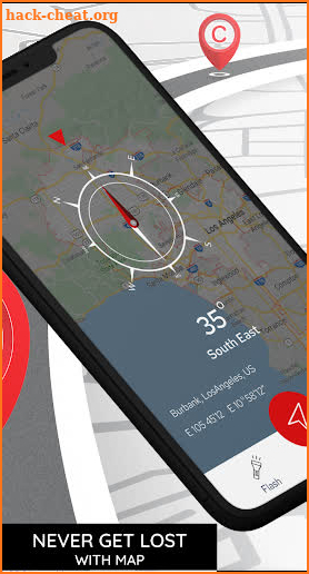Compass App: GPS Tracker & GPS Compass Map screenshot