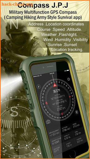 Compass GPS Pro  Military Compass with camera screenshot