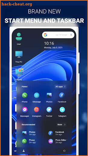 Computer Launcher: PC Theme Emulator on Android screenshot