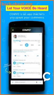 Comvo - The Free Speech Social Network screenshot