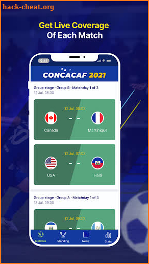 Concacaf 2021 screenshot