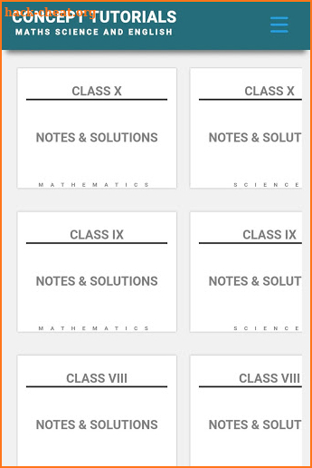 Concept Tutorials : Class VIII - X Notes screenshot