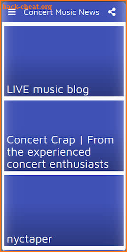 Concert Music News - Cochella , Bonnaroo screenshot