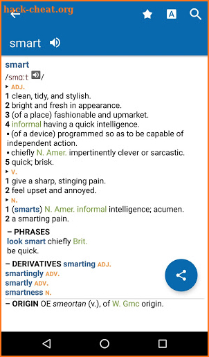 Concise Oxford English Dictionary screenshot
