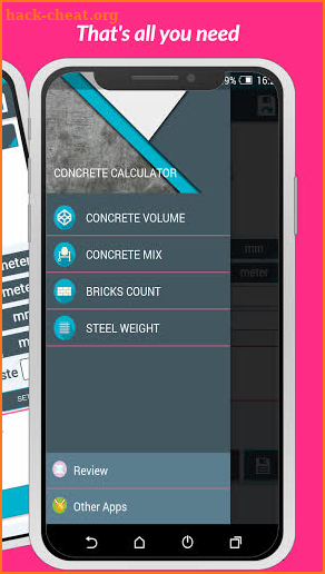 Concrete Calculator screenshot
