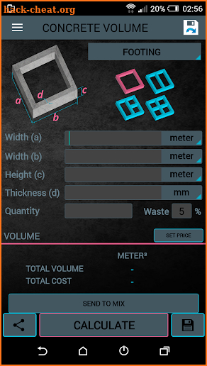 Concrete Calculator Pro screenshot