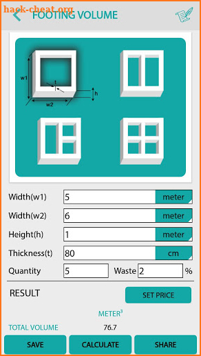 Concrete Volume Calculator–Construction Calculator screenshot