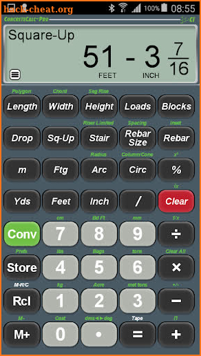 ConcreteCalc Pro Calculator screenshot