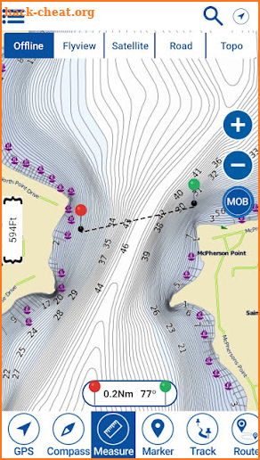 Conesus Lake Offline GPS Chart screenshot