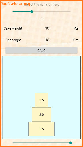 Confectioner’s calculator screenshot