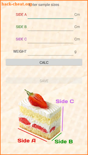 Confectioner’s calculator screenshot