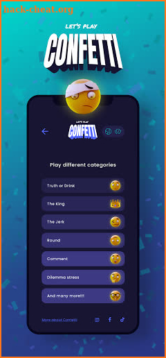 Confetti - drinking game screenshot