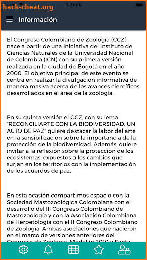 Congreso Colombiano Zoología screenshot