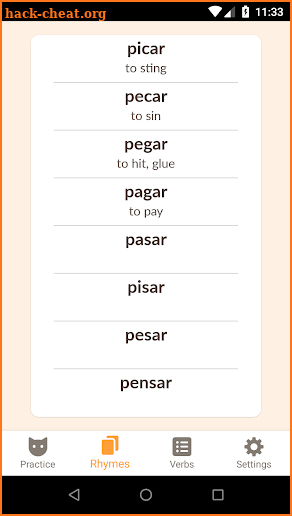 ConjuGato – Spanish Verbs Conjugation screenshot
