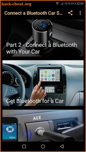 Connect a Bluetooth Car Stereo screenshot