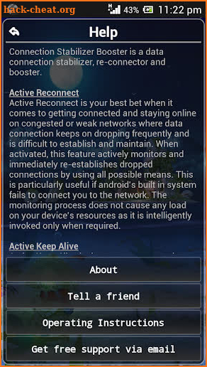 Connection Stabilizer Booster screenshot