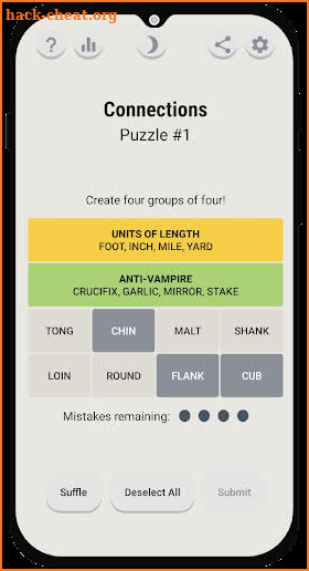 Connections: Group words screenshot