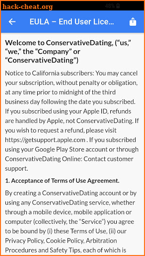 Conservative Dating screenshot
