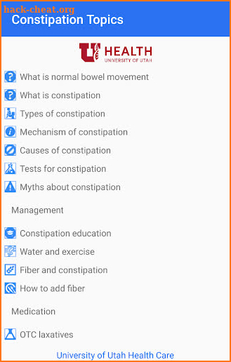 Constipation Management screenshot