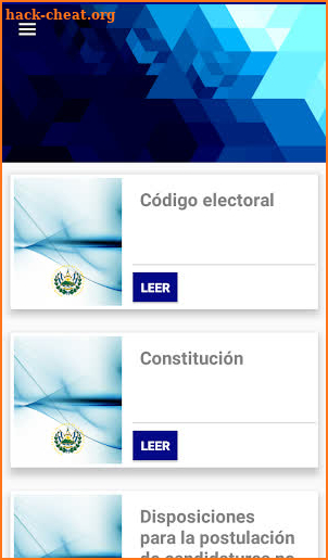 Constitución de El Salvador y otros screenshot