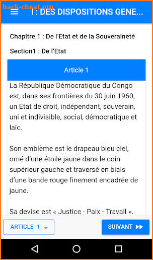 Constitution RD Congo screenshot
